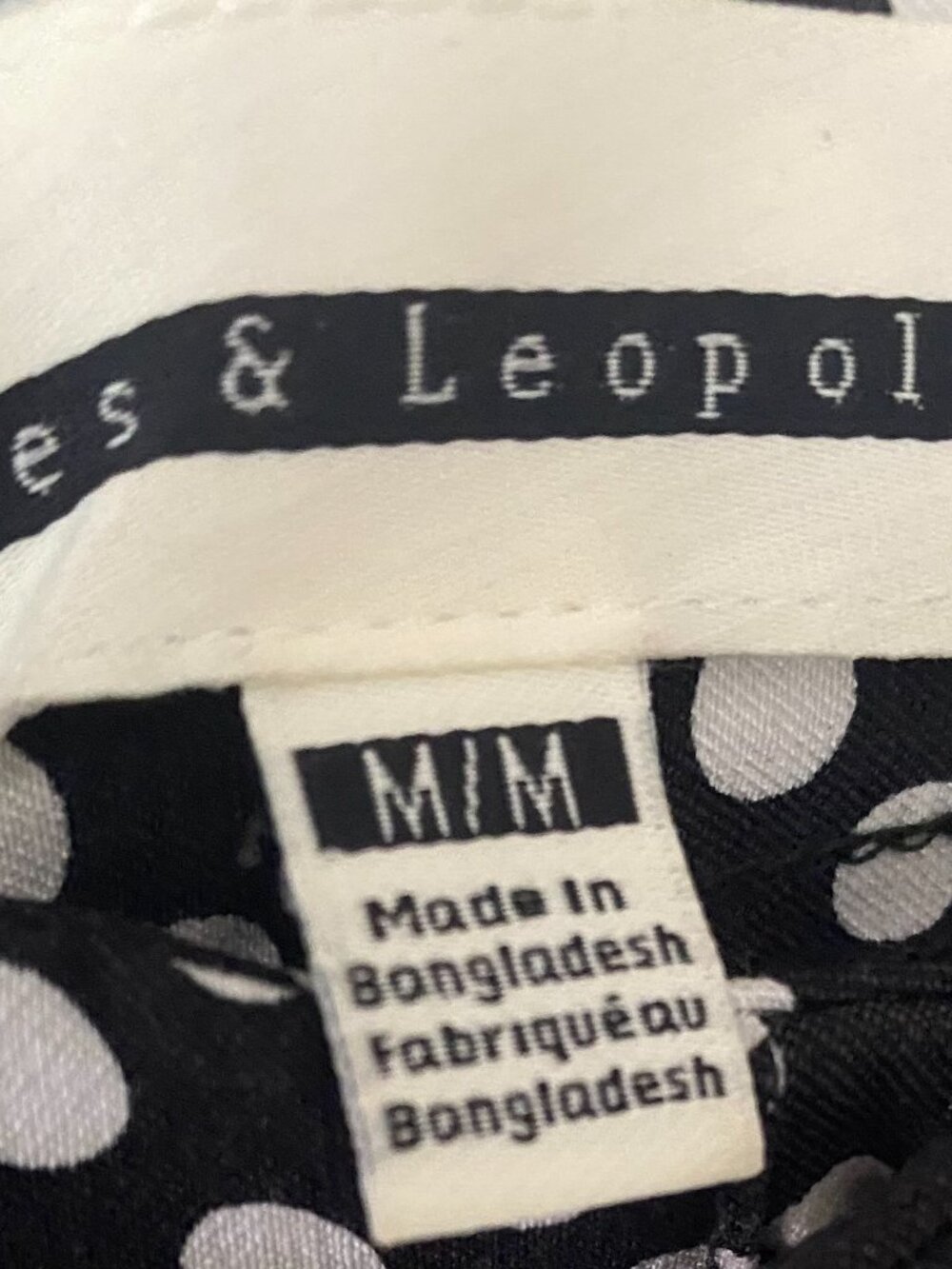 Jules and Leopold Black and White Polka Dot Wide Leg High Waisted Pants Size M - Picture 7 of 7
